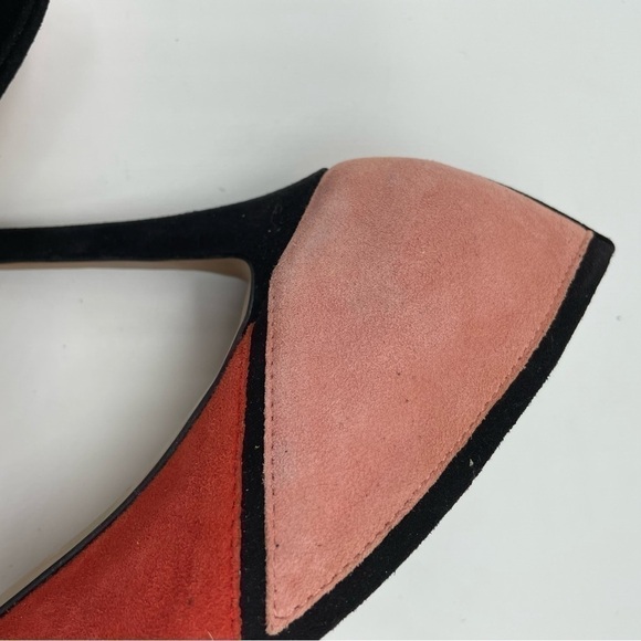Aldo Suede Leather Color Block Heels Pumps, Sz 6.5 - Picture 8 of 15